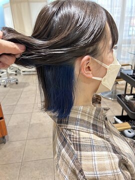 ネオリーブカップ 町田店(Neolive capu) インナーカラー ブルー Neolive capu町田店