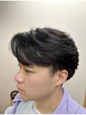 七三分け カルマショート ツーブロック バーバースキンフェード