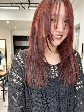 サンド 銀座(sand) 今話題のチェリーレッド☆レイヤーカット