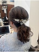 結婚式お呼ばれシンプルヘアセット♪