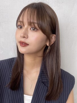 ノイ(noi) 顔周りレイヤーカットグレージュカラーくびれボブベージュカラー