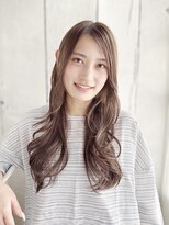 ナル 宇都宮(nalu)&nbsp;ハイトーンピンクベージュのセミウェットミックスカール