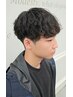 メンズカット+波巻きパーマ￥12100～(メンズパーマ/センターパート/マッシュ)