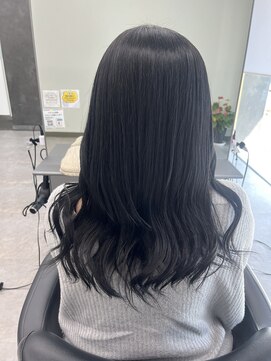 ガルボヘアー 桟橋店(garbo hair) ブルーブラック トリートメント 暗髪 可愛い オススメ