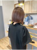 小顔タッセルボブ×ぱつっとボブ[美髪/縮毛矯正/丸型卵型]