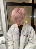 メンズパーマ◎好印象ピンク×マッシュ