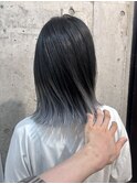 ホワイトシルバー/グラデーションカラー/裾カラー/毛先カラー