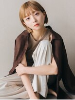 ミット バイ ツリー 吉祥寺(mit by tree)&nbsp;ホワイトブロンドブリーチ切りっぱなしボブミルクティ-カラー