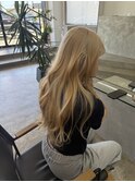 10代/20代/ケアブリーチ/抜きっぱなしブロンドヘア/ブロンドヘア
