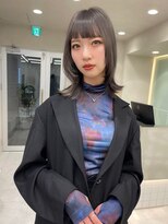 ロンド マーレ 天神大名店(Lond mare) レイヤー オリーブグレー グレージュ 縮毛矯正 暗髪カラー