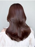 ミディアム韓国ヘア顔周りレイヤー大人ガーリー_ba576711