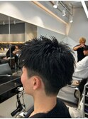 【リアルお客様スタイル】【M字隠し】黒髪刈り上げショート