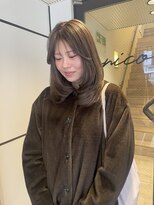 ユニコ(unico)&nbsp;オリーブベージュ/レイヤーカット