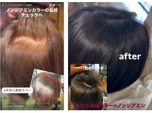 和やかの雰囲気(カラーが出来なかった方にノンジアミンノンアルカリ小麦粉カラー)