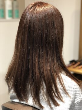 カットルームカラー 池田店 春先取り♪柔らかコーラルカラー☆