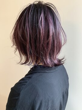 エル セルカ 高田馬場(el CERCA) 外国人ハイライトグラデーション×ルビーバイオレットカラー