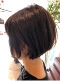 ココアブラウン/小顔/前下がショートグラボブ/20代30代40代/