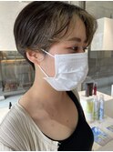 刈り上げショート×フレーミングカラー