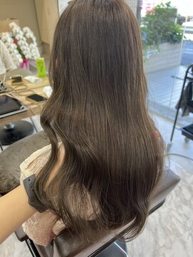 ルオーブ(L'aube) 透明感☆ブリーチなしでオリーブグレージュカラー