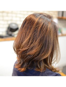 ポタム 東中野(potamu) 大人ミディアムレイヤースタイル