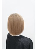 ナチュラルボブ/ベージュカラー/酸性ストレート