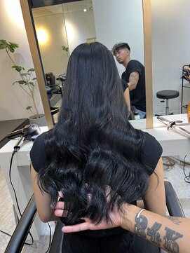 ブレンド 渋谷(BLend) グレージュマチルダボブインナーグレージュ 前髪