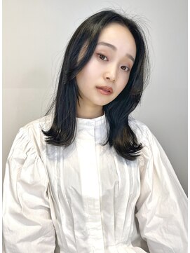 ノース イースト 高円寺店(north east) ミディアムレイヤー/ブルーブラック/高円寺