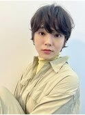 くせ毛風ショートパーマスタイル