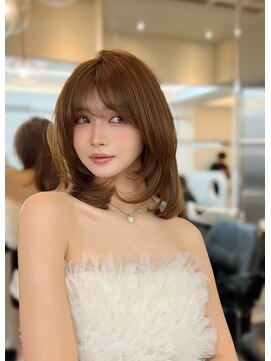 フィル 横浜(fil) ふんわりミディアム_大人ガーリーダークアッシュ似合わせカット