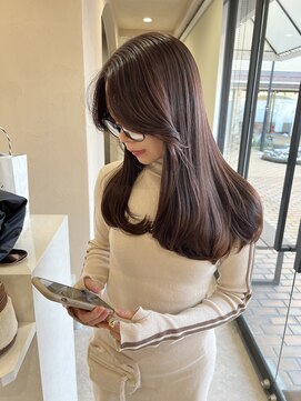 オズ 郡山桑野店(OZ) イメチェンハッシュカットフルバング似合わせレッドブラウン