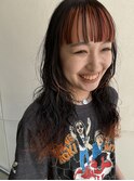 【Barouche/中島綾子】ポイントカラー　ロングパーマ