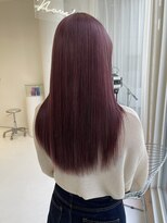 ハイブ 金沢(Hive)&nbsp;ブリーチハイトーンレッドブラウンボルドーロングレイヤーカット