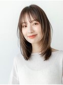 レイヤーカットミディアムボブ髪質改善似合わせ小顔前髪