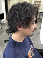 ヒュイル バイ ニアウ(Hwyl by Niau)&nbsp;メンズセンターパートミディアムパーマサーフカールツイスト