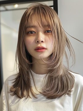 レヴ 草加店(LEV.) イメチェン 外ハネ ボブ 美髪 ワイドバング ブルーブラック