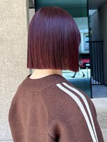 ローネス(LONESS)&nbsp;ぱつっとボブ×チェリーレッド◎