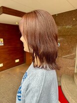 美容室ヒラトヤ 仙北店 大人可愛い外ハネボブ×テラコッタ ゆるふわウェーブ20代30代