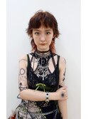 ミニウルフレイヤーニュアンスパーマウェーブパーマ黒髪