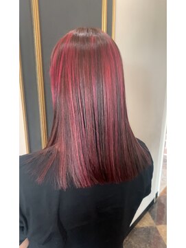 ドクターズサロン レラパール 大人ハイライト/デザインカラー/お洒落セミロング/ピンクカラー