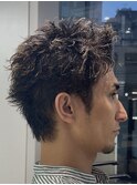 福岡大名メンズパーマスパイキーショートスパイキーパーマ30代