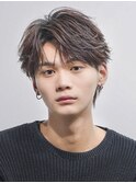 韓国フェザーパーマニュアンスシースルーコンマバング