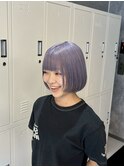 ラベンダーカラー/ハイトーン/ボブ