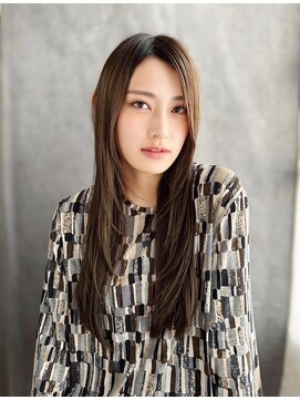 ティエル 町田店(tiel) 【町田】アッシュマットロング×レイヤーカット／大人クールヘア