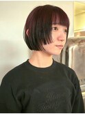 ルーツカラー 姫カット ボブ ミニボブ
