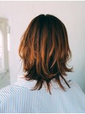 外ハネスタイル20代/30代/40代/庭瀬