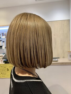 ルルバイアズール 草加店(LULU by azule) ダブルカラー，ミルクティーベージュ，，ツヤカラー【草加】