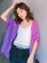 エムスラッシュ たまプラーザ(M.SLASH)&nbsp;■センターパート無造作ウェーブ小顔ボブルフたまプラーザ14-8