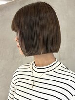 ニコトウキョウ 新宿(nico TOKYO) 20代30代切りっぱなしボブタッセルボブ顔周りレイヤーオリーブ