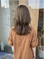 ニコリヘアワークス(nicori hair works)&nbsp;セミロング×レイヤー×ベージュブラウン3