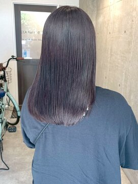 ロッカヘアエジェ(ROCCA hair eje.) 暗めカラー艶ブラックアッシュ